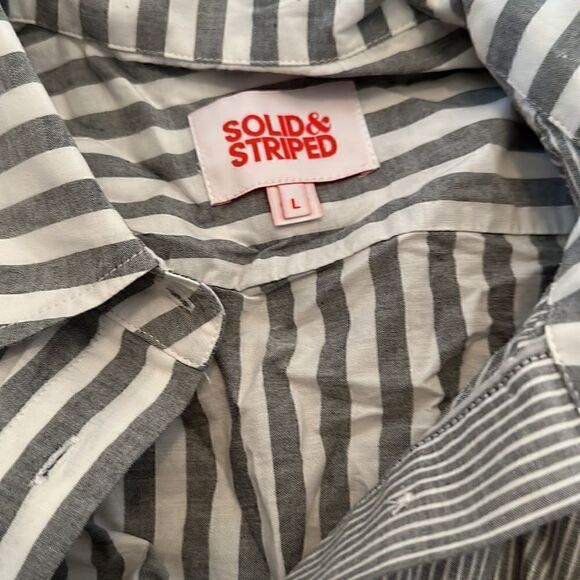 New Solid and Striped Buttondown Large - Picture 3 of 7